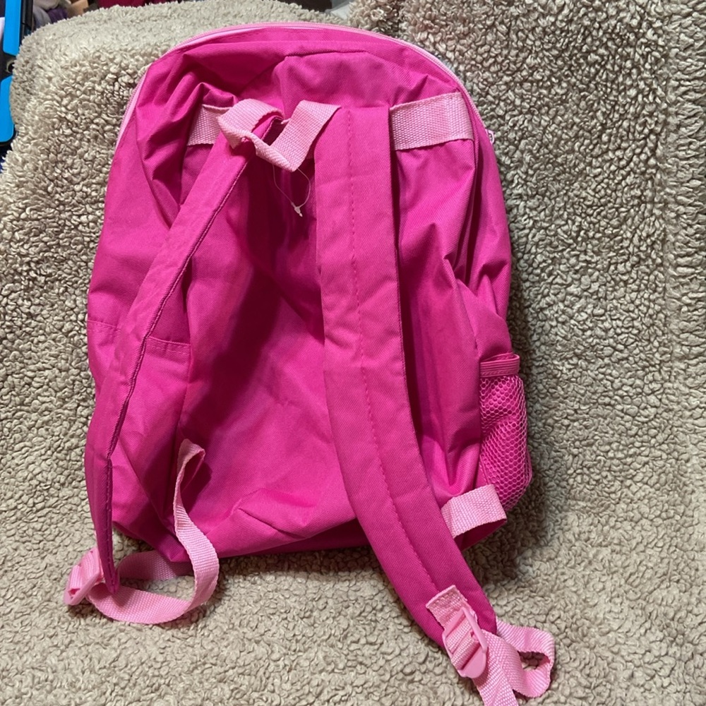 Style Icon Minnie Mouse Pink backpack zipper top torn spot inside clean - Picture 3 of 8